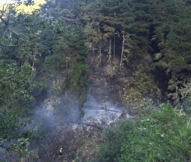 Imagen de la zona en la que se originó el fuego (Foto TA)